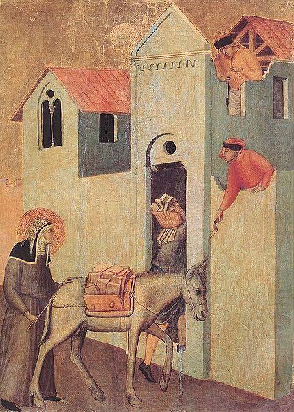 Pietro Lorenzetti Saint Humility Transports Bricks to the Monastery china oil painting image